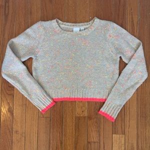 OMG Girls Cropped Sweater w/ Pops OD Neon Size S